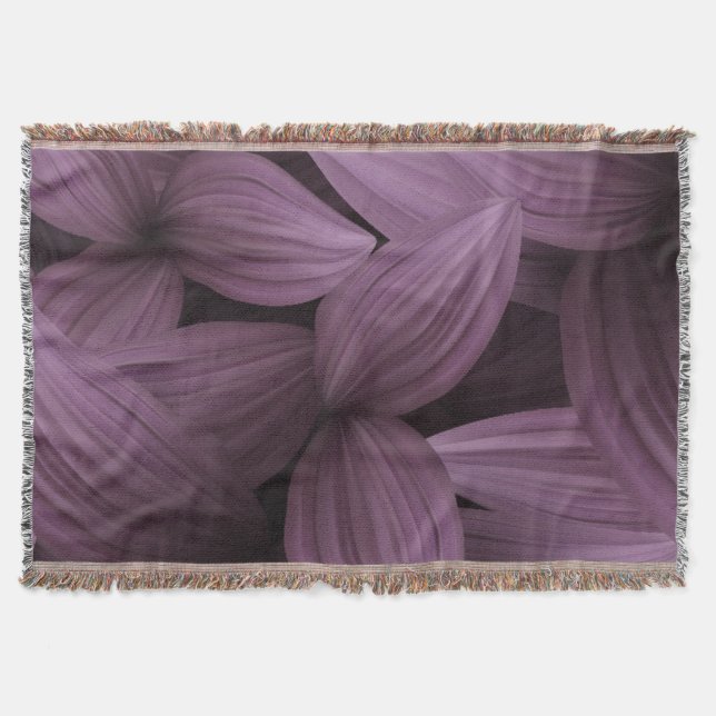 Tropical Leaves 10 Throw Blanket (Front)