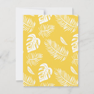 Tropical leaves 16 note card