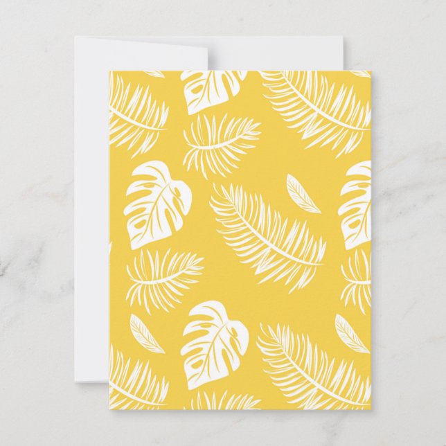 Tropical leaves 16 note card (Front)
