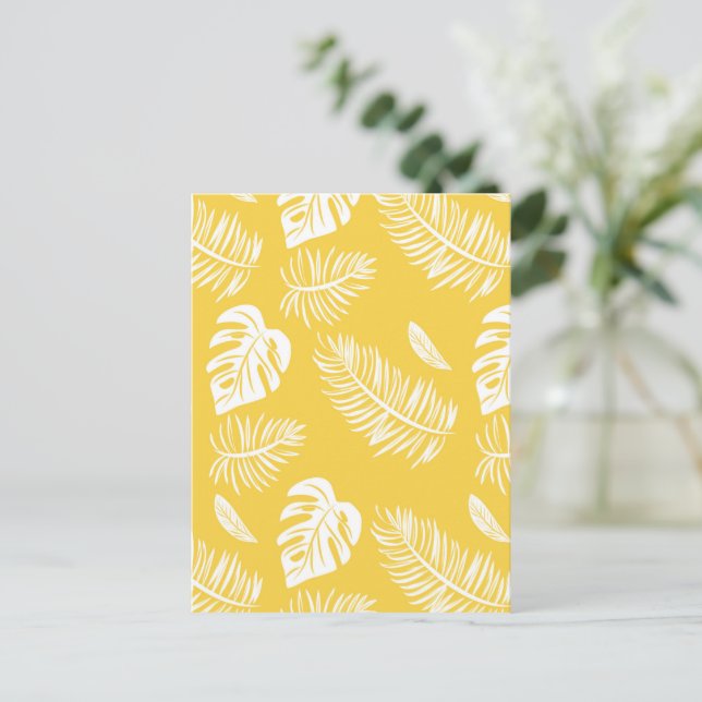 Tropical leaves 16 postcard (Standing Front)