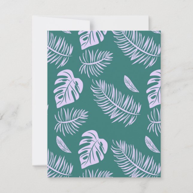 Tropical leaves 18 note card (Front)