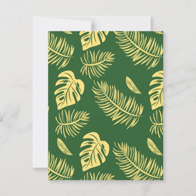 Tropical leaves 19 note card (Front)