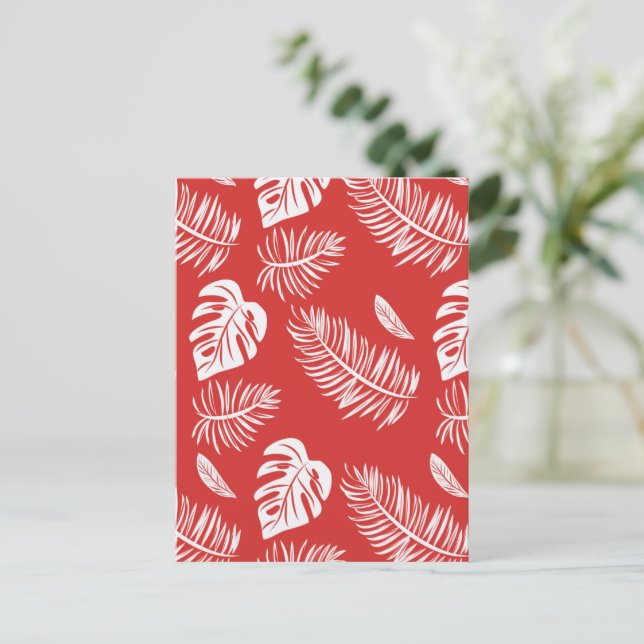 Tropical leaves 20 postcard (Standing Front)