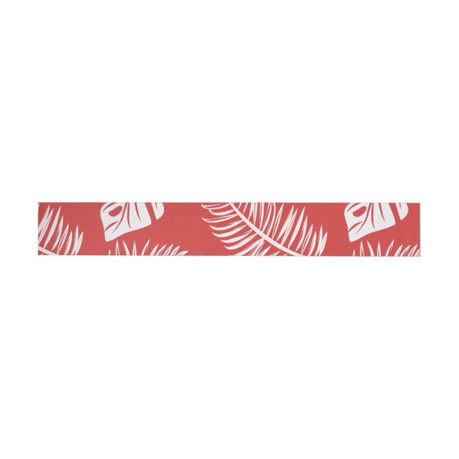 Tropical leaves 20 wrap around label (Individual)