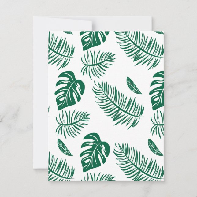 Tropical leaves 22 note card (Front)