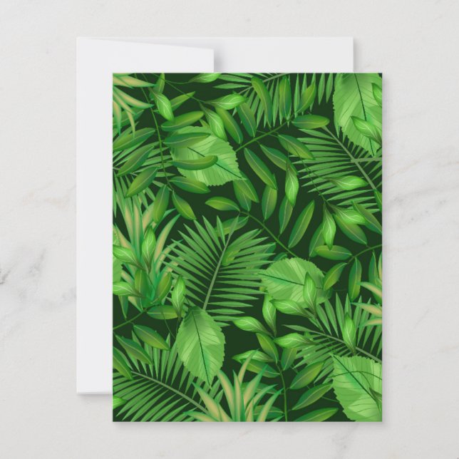 Tropical leaves 3 note card (Front)