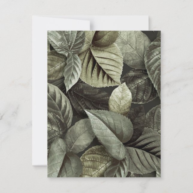 Tropical Leaves 5 Note Card (Front)