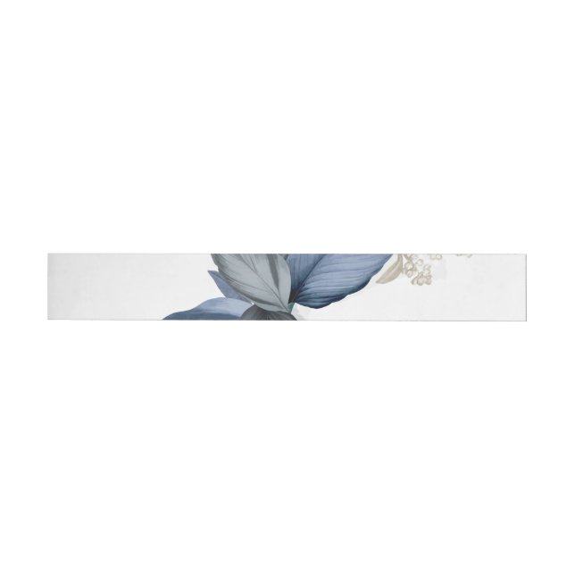 Tropical leaves 7 wrap around label (Individual)