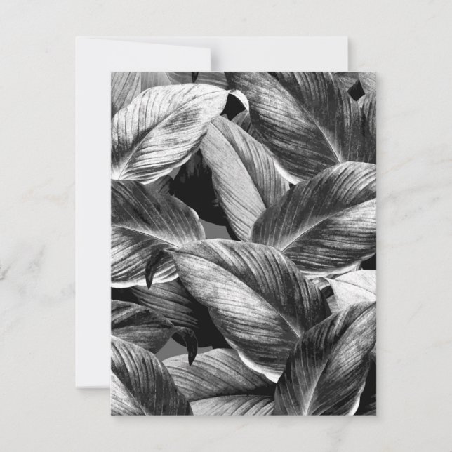 Tropical Leaves 8 Note Card (Front)