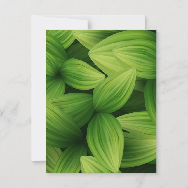 Tropical Leaves 9 Note Card (Front)