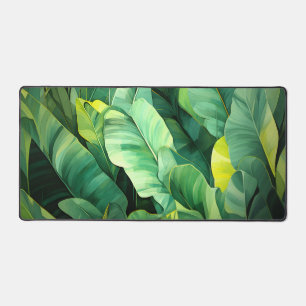 Tropical Leaves Abstract Botanical Jungle Nature Desk Mat