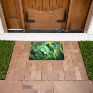 Tropical Leaves Abstract Botanical Jungle Nature Doormat