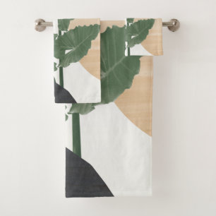 Tropical Leaves Abstract Finesse #1 #tropical  Bath Towel Set
