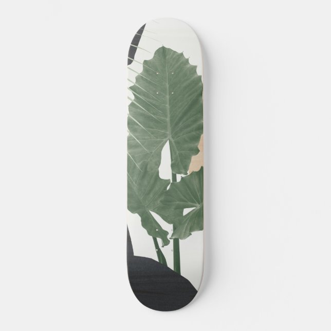 Tropical Leaves Abstract Finesse #1 #tropical  Skateboard (Front)