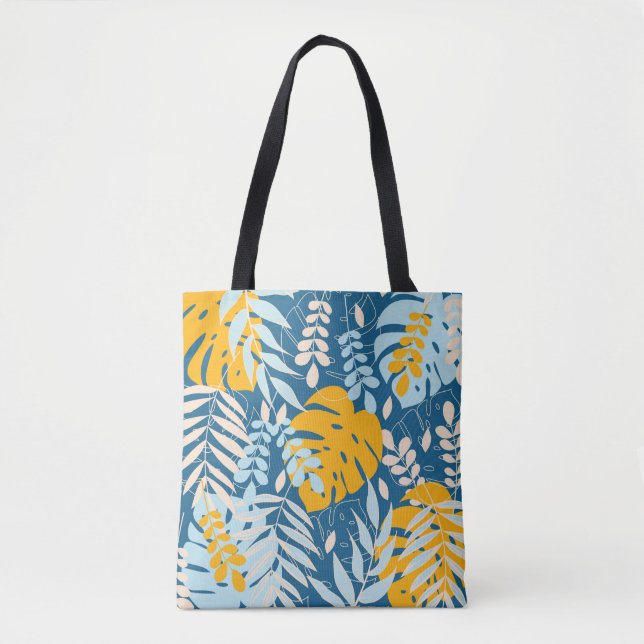 Tropical Leaves: Abstract Jungle Tote Bag (Front)