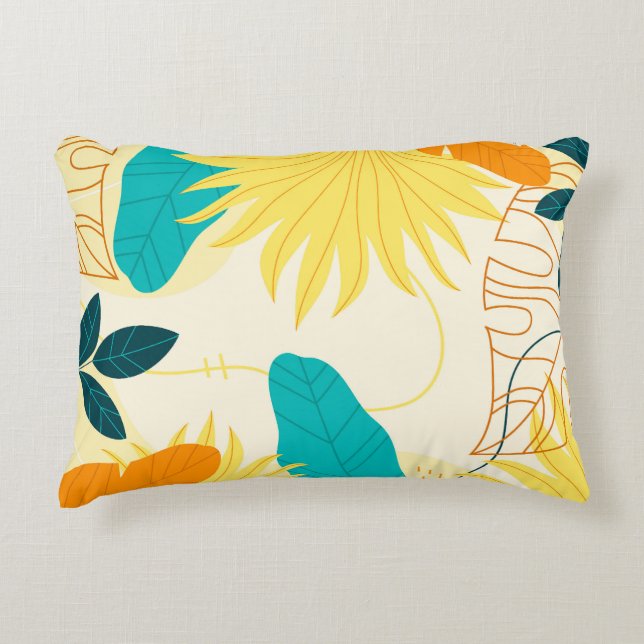 Tropical Leaves Accent Pillow (Front)