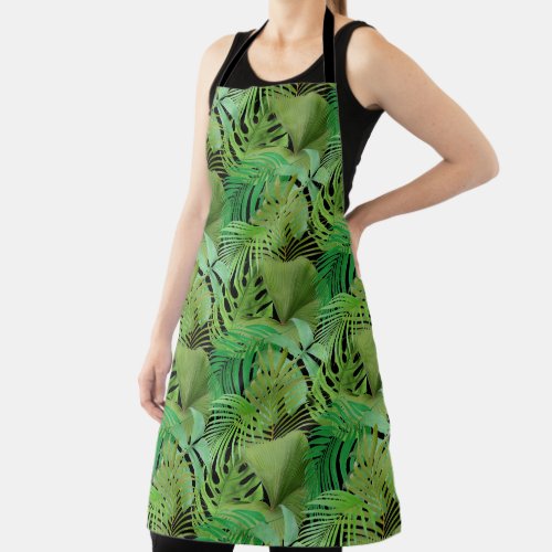 Tropical Leaves All_Over Print Apron