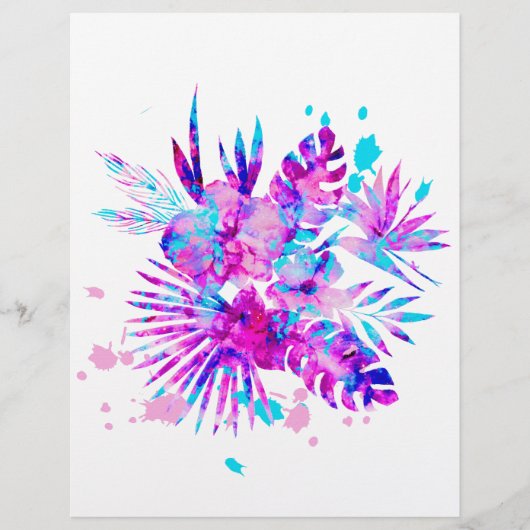 Tropical Leaves and Blossoms (Front)