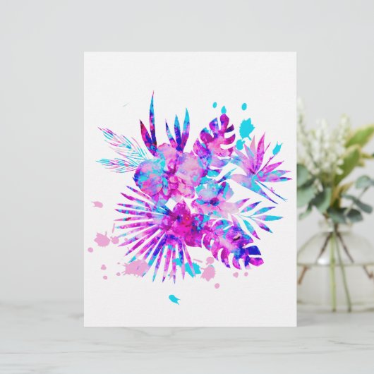 Tropical Leaves and Blossoms (Standing Front)