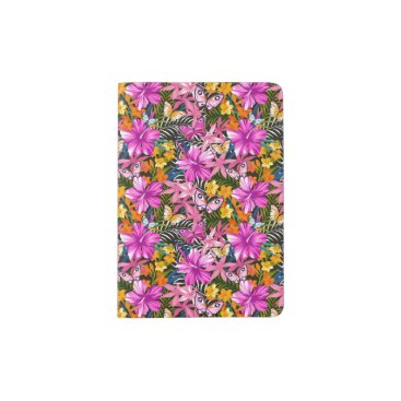 Tropical leaves and flowers passport holder Tropical leaves and flowers passport holder