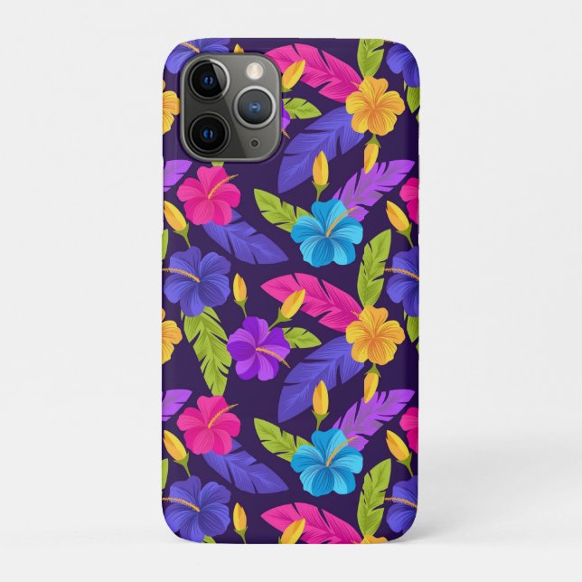 Tropical Leaves and Flowers Pattern-23857 Case-Mate iPhone Case (Back)