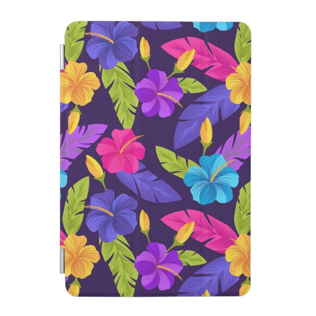Tropical Leaves and Flowers Pattern-23857 iPad Mini Cover (Front)