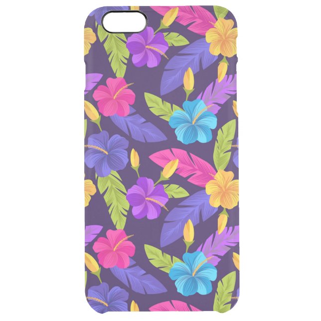 Tropical Leaves and Flowers Pattern-23857 Uncommon iPhone Case (Back)