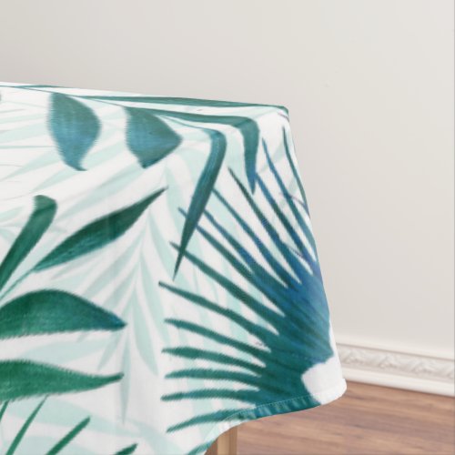 Tropical leaves and orchid flowers design tablecloth