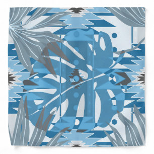 Tropical leaves and ornament elements. bandana