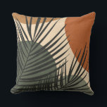 Tropical Leaves and Shapes Throw Pillow<br><div class="desc">Abstract Art Tropical Leaves</div>