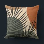 Tropical Leaves and Shapes Throw Pillow<br><div class="desc">Abstract Art Tropical Leaves</div>