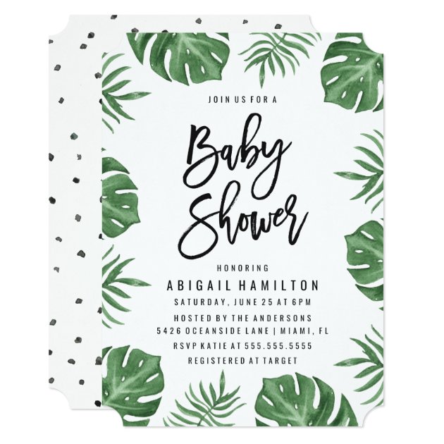 Tropical Leaves | Baby Shower Invitation