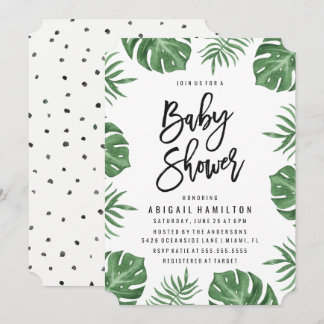 Tropical Leaves | Baby Shower Invitation