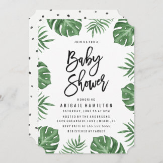 Tropical Leaves | Baby Shower Invitation