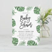 Tropical Leaves | Baby Shower Invitation (Standing Front)