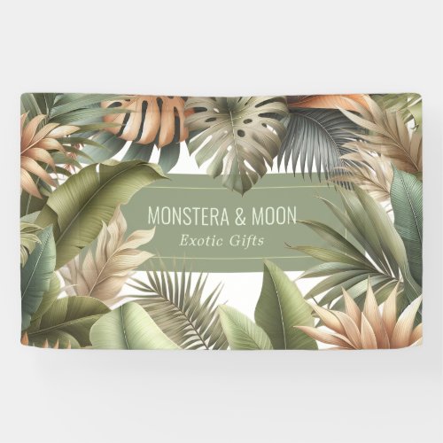 Tropical Leaves Banner