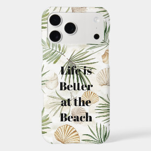 Tropical Leaves Beach Shells iPhone 17 Pro Max Case