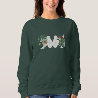 Tropical Leaves & Birds Minimal Nature Design Sweatshirt