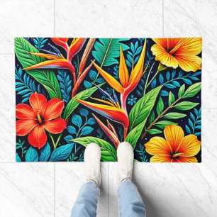 Tropical Leaves Bloom Art Doormat
