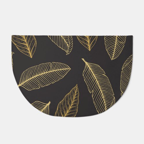 Tropical Leaves Botanical Seamless Pattern Doormat