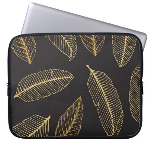 Tropical Leaves Botanical Seamless Pattern Laptop Sleeve