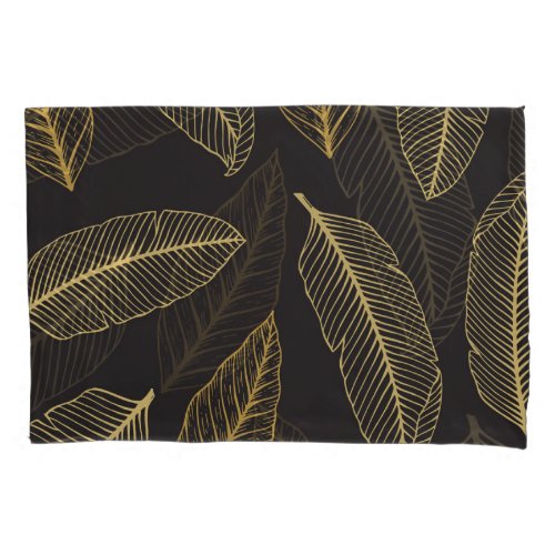 Tropical Leaves Botanical Seamless Pattern Pillow Case