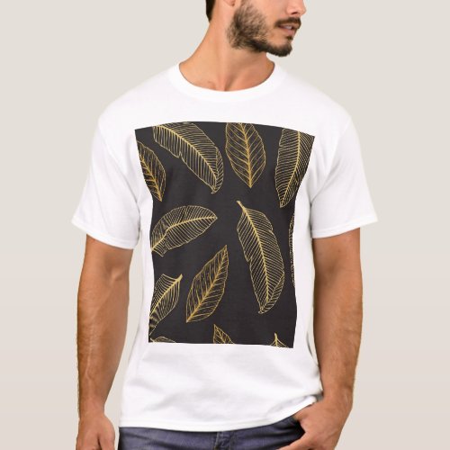 Tropical Leaves Botanical Seamless Pattern T_Shirt