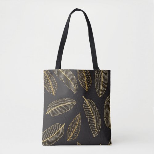 Tropical Leaves Botanical Seamless Pattern Tote Bag