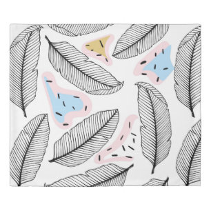 Tropical leaves. Botanical seamless pattern. Vinta Duvet Cover