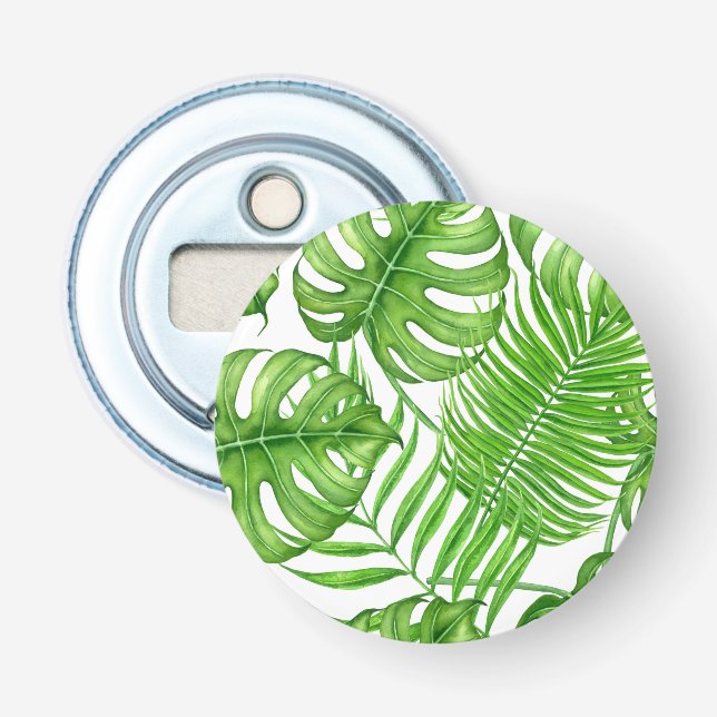 Tropical leaves bottle opener (Front)