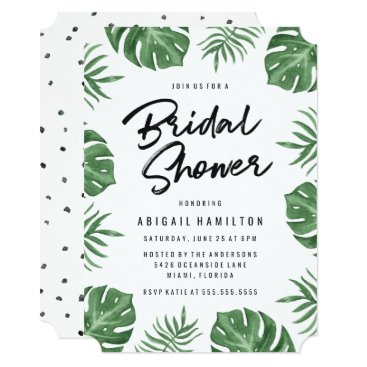 Tropical Leaves | Bridal Shower Invitation Tropical Leaves | Bridal Shower Invitation
