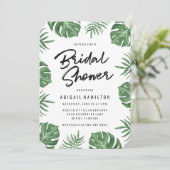 Tropical Leaves | Bridal Shower Invitation (Standing Front)