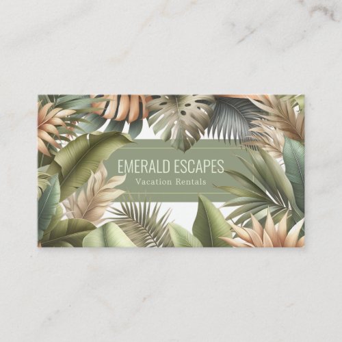 Tropical Leaves Business Card