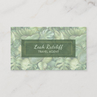 Tropical Leaves Business Card